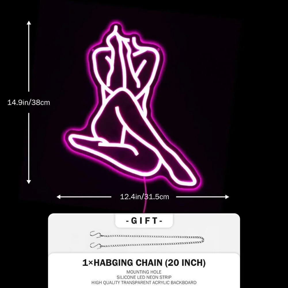 🆕Lady Neon Lady Neon Led Signs for Wall Decor for Bedroom Man Cave Home Bar